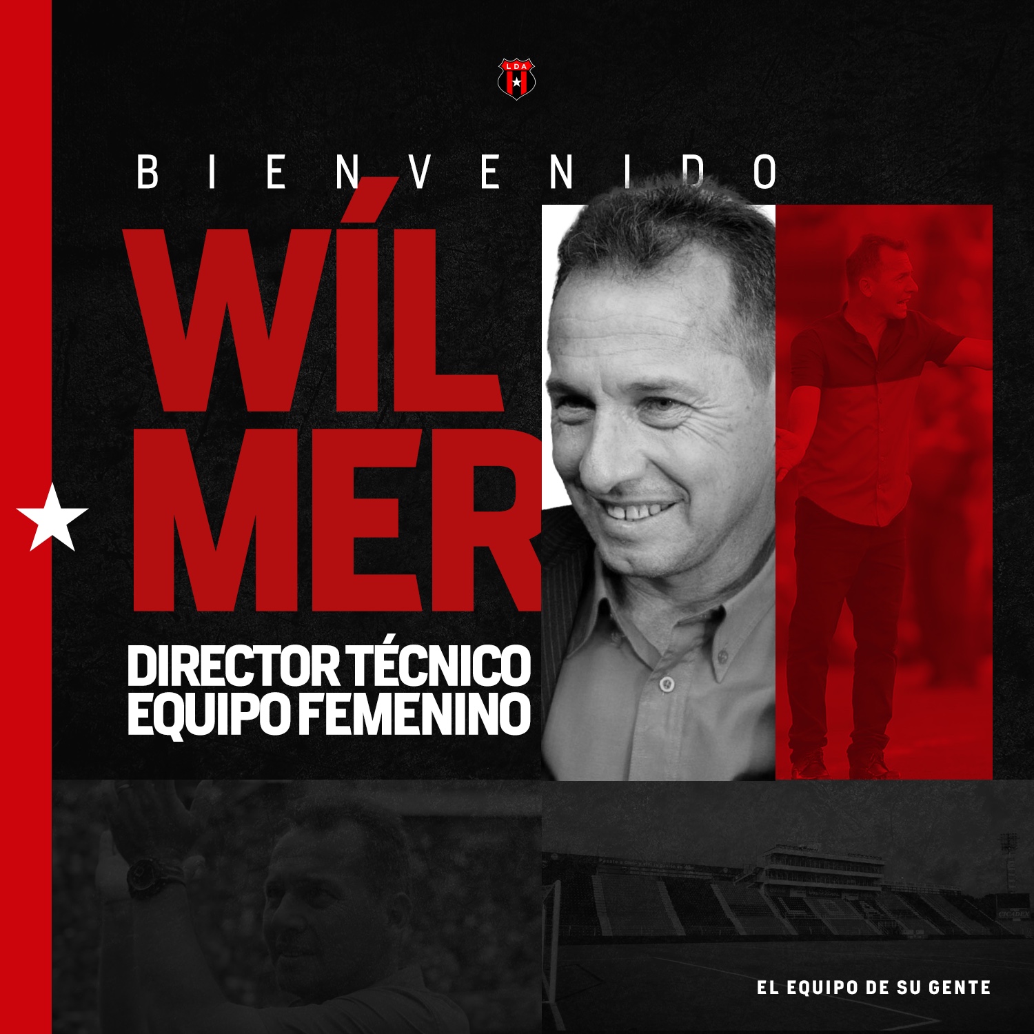 Wilmer López es el nuevo director técnico del equipo femenino de LDA.