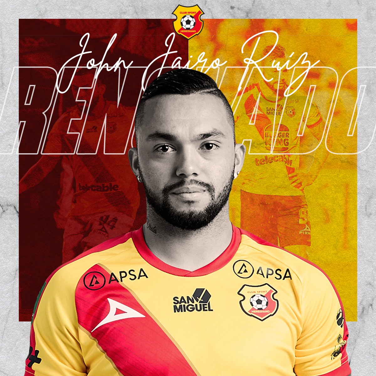 John Jairo Ruiz renovó con Herediano hasta diciembre de 2023.