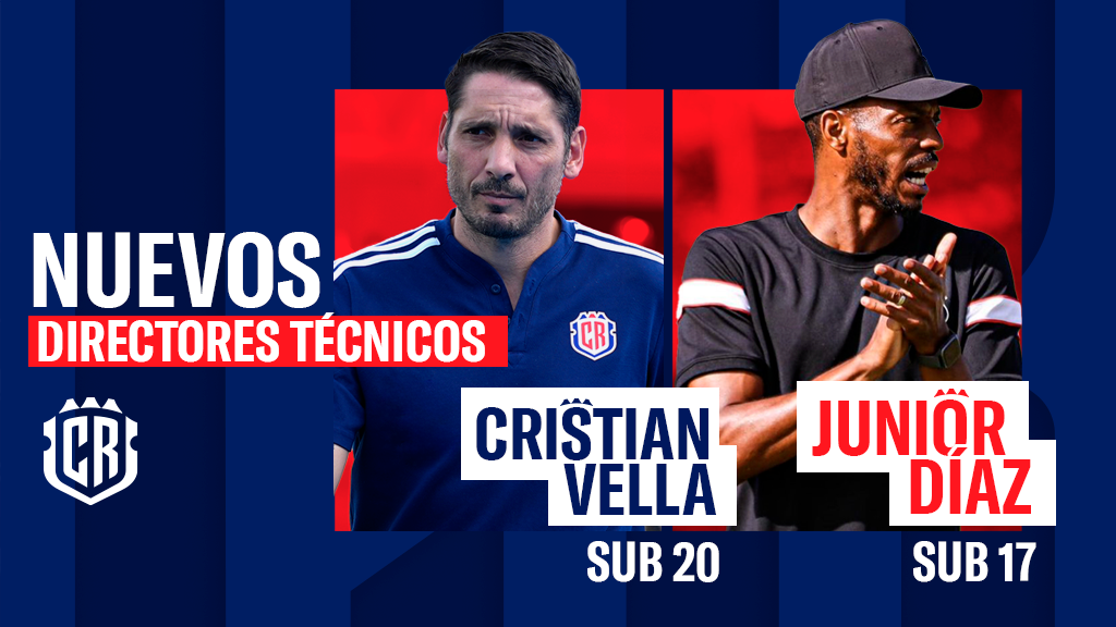 Cristian Vella y Junior Díaz nombrados en las selecciones Sub 20 y Sub 17 de la Fedefutbol.