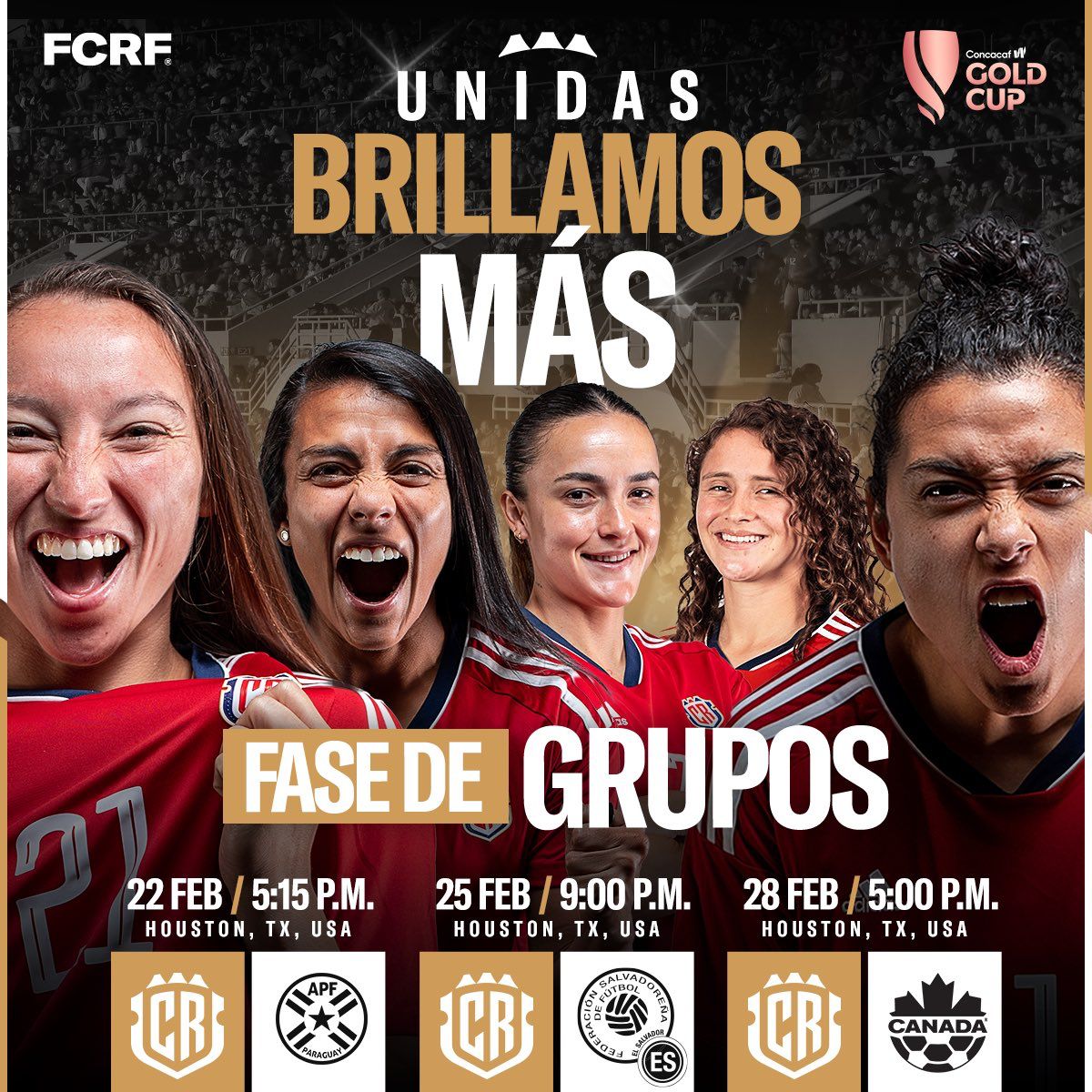 El Salvador ganó repechaje y será rival de Costa Rica en el Grupo C de la Copa Oro Femenina.