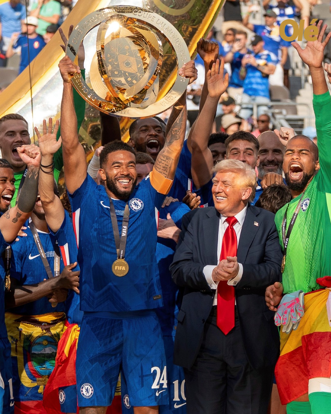 Donald Trump fue protagonista en la final del Mundial de Clubes.