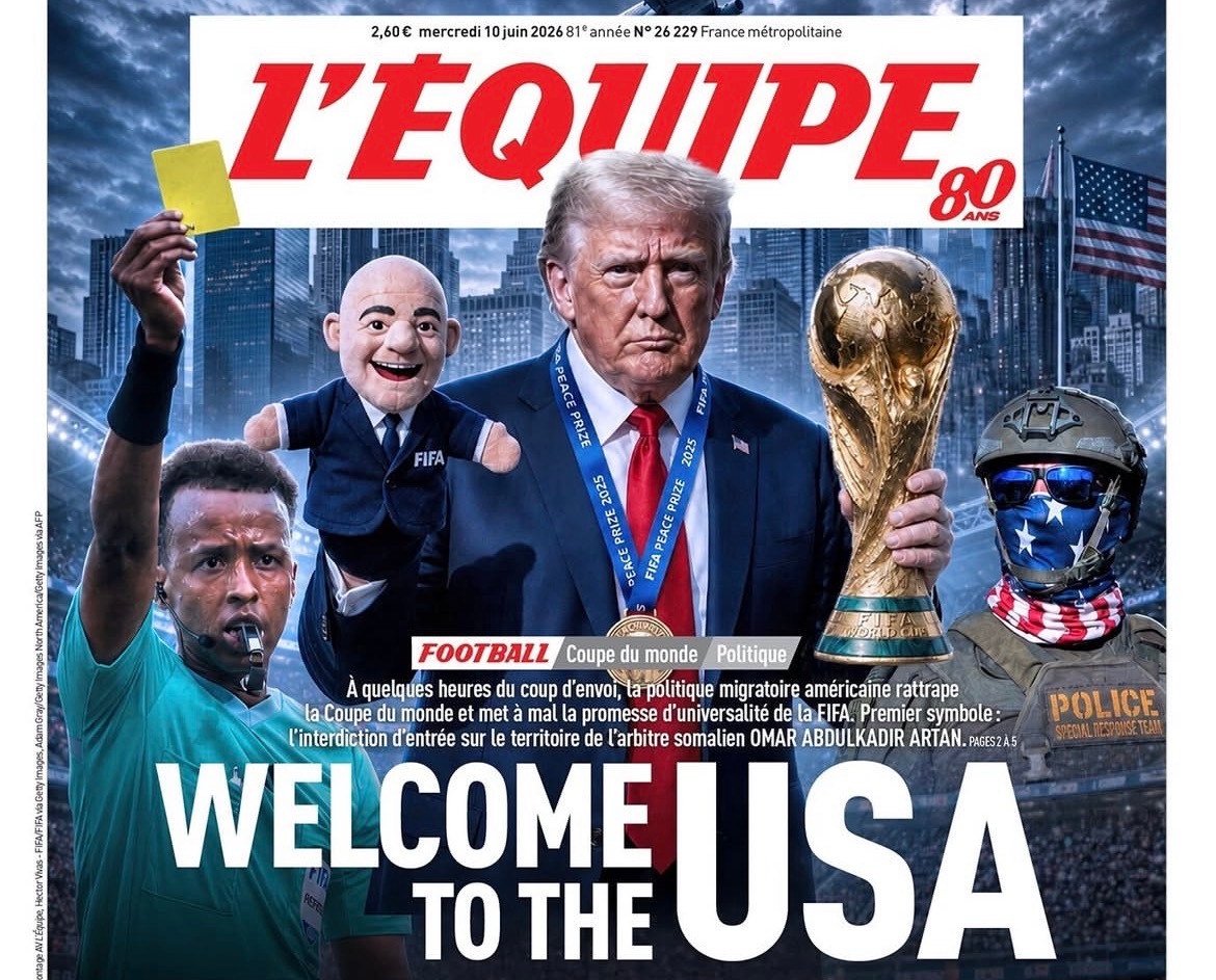 Portada del diario L’Équipe califica a Infantino como un títere.
