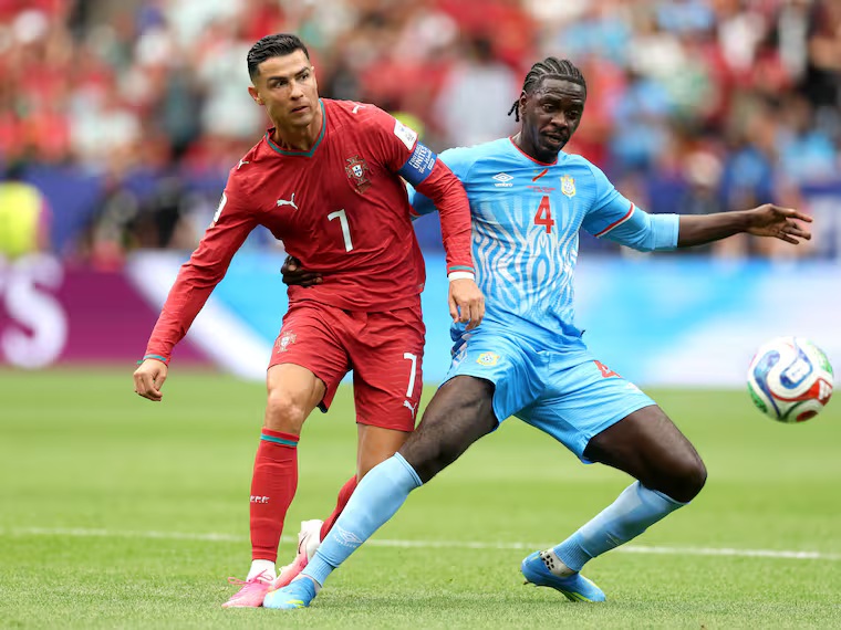 Cristiano decepcionó en el empate de Portugal ante Congo.