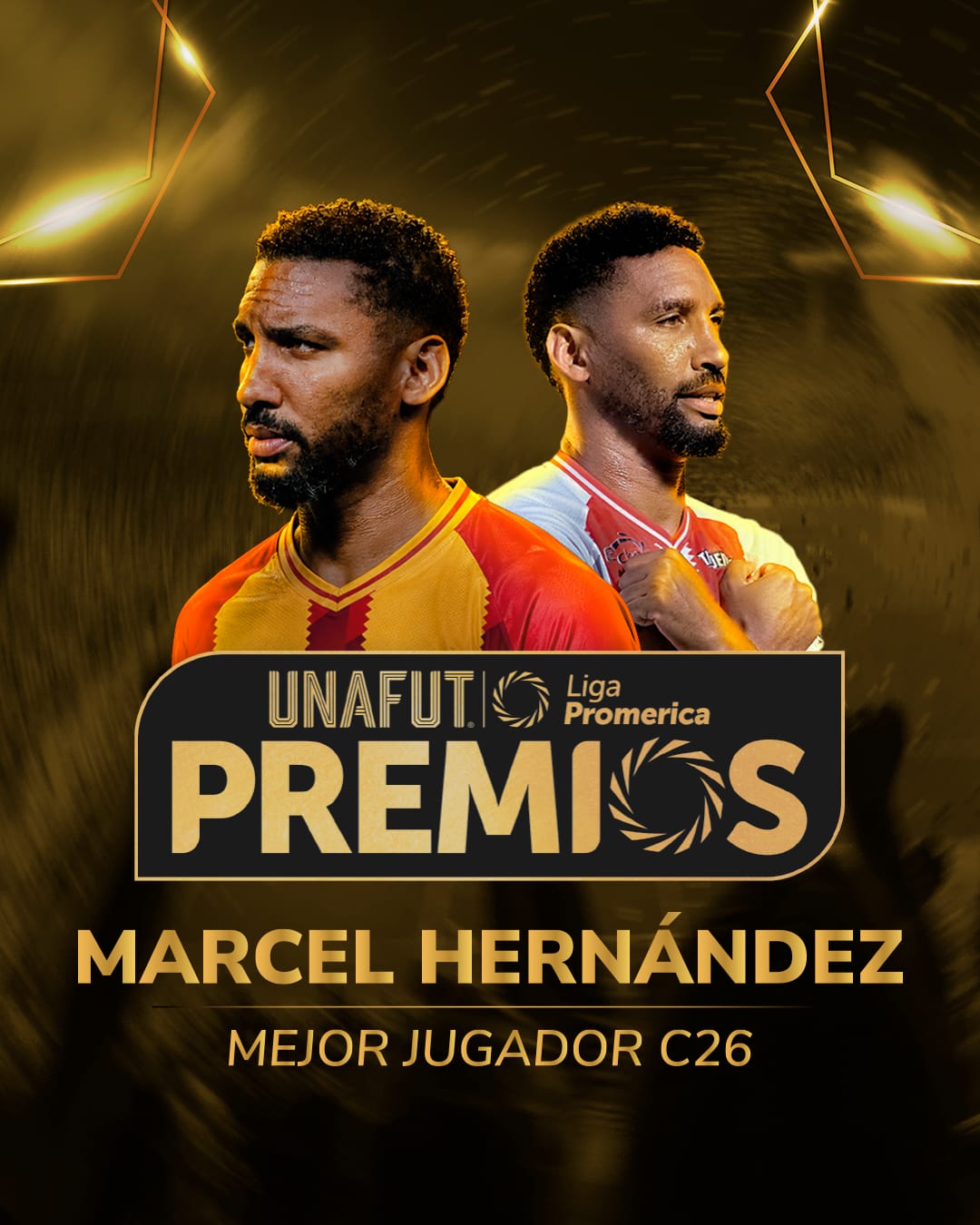 Marcel Hernández “goleo” en los Premios a lo mejor de la Temporada 2025-2026 de Unafut.